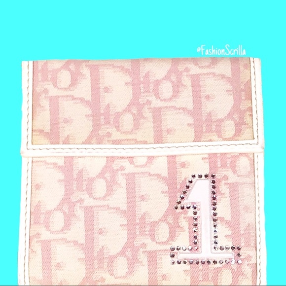Vintage Dior Pink Monogram Logo Wallet John Galliano - Picture 8 of 16